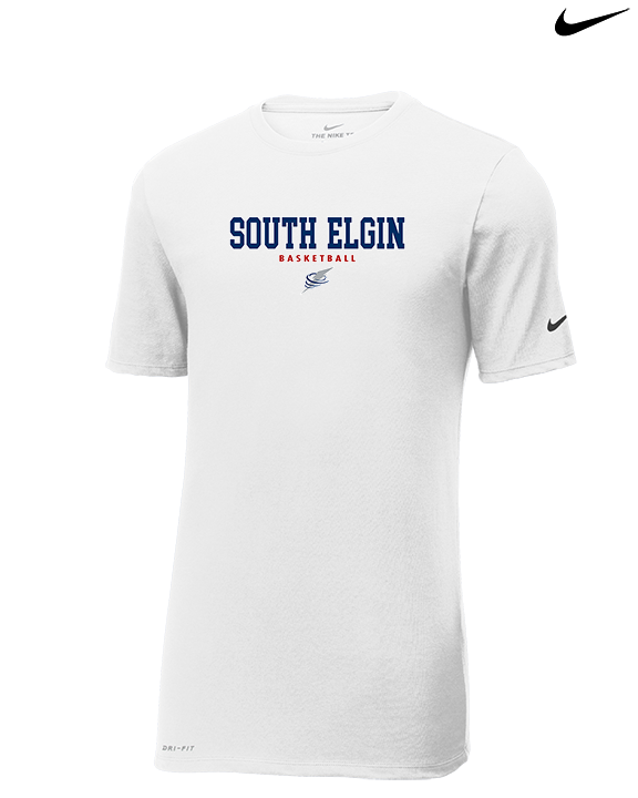 South Elgin HS Basketball Block - Mens Nike Cotton Poly Tee