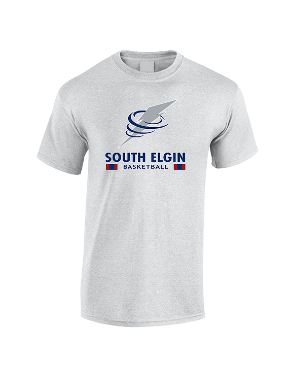 South Elgin HS Basketball Stacked - Cotton T-Shirt