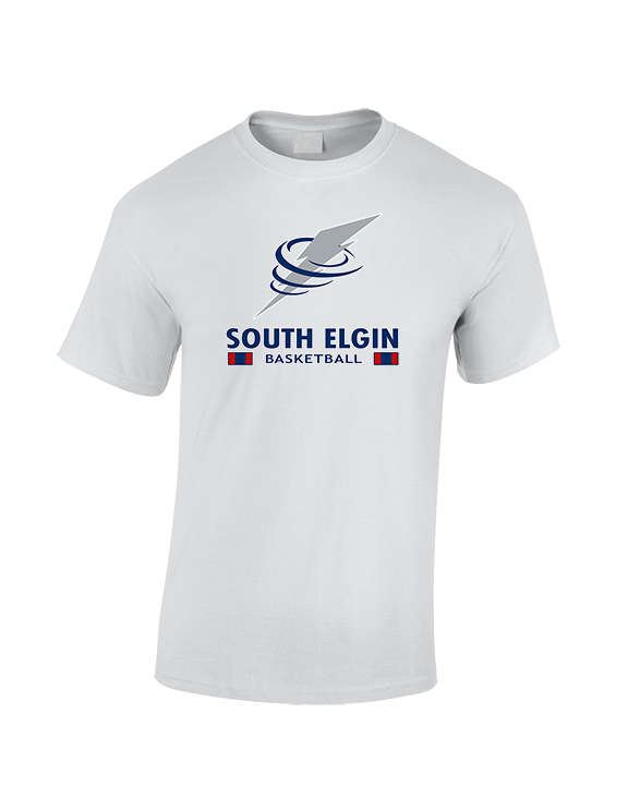 South Elgin HS Basketball Stacked - Cotton T-Shirt