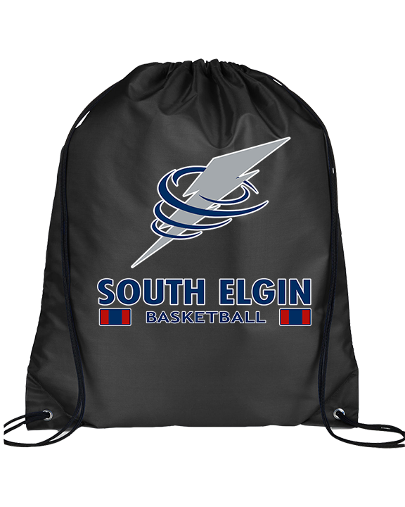 South Elgin HS Basketball Stacked - Drawstring Bag