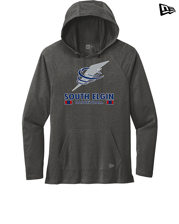 South Elgin HS Basketball Stacked - New Era Tri-Blend Hoodie