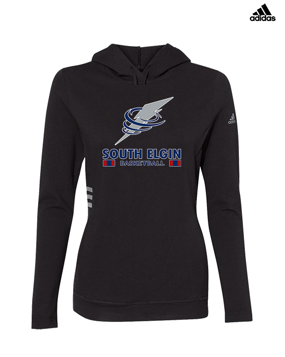 South Elgin HS Basketball Stacked - Womens Adidas Hoodie