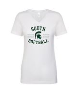 South HS Softball Curve - Womens V-Neck