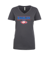 South Putnam HS Tennis Border - Womens V-Neck