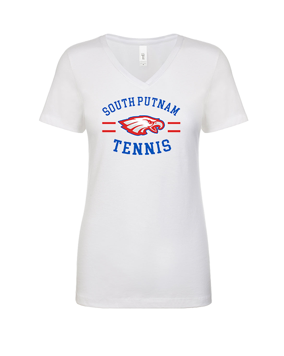 South Putnam HS Tennis Curve - Womens Vneck