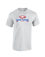 South Putnam HS Tennis Stacked - Cotton T-Shirt