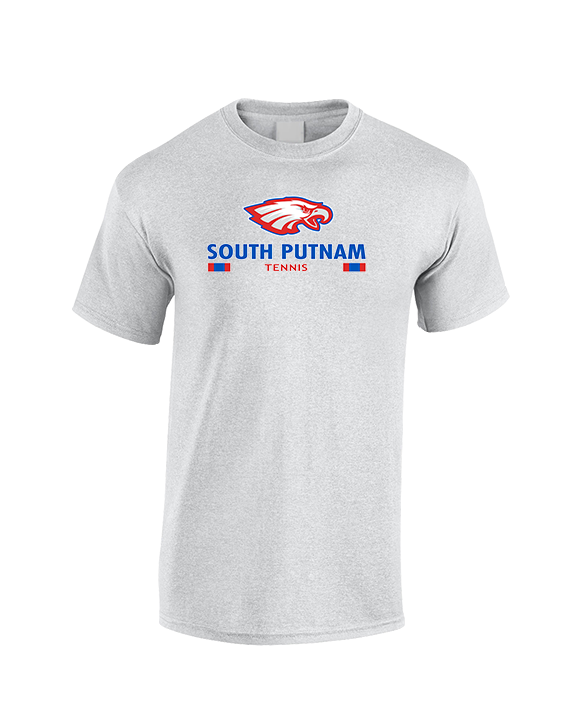 South Putnam HS Tennis Stacked - Cotton T-Shirt