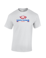 South Putnam HS Tennis Stacked - Cotton T-Shirt