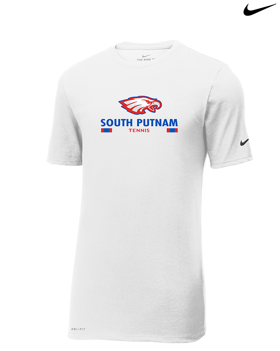 South Putnam HS Tennis Stacked - Mens Nike Cotton Poly Tee