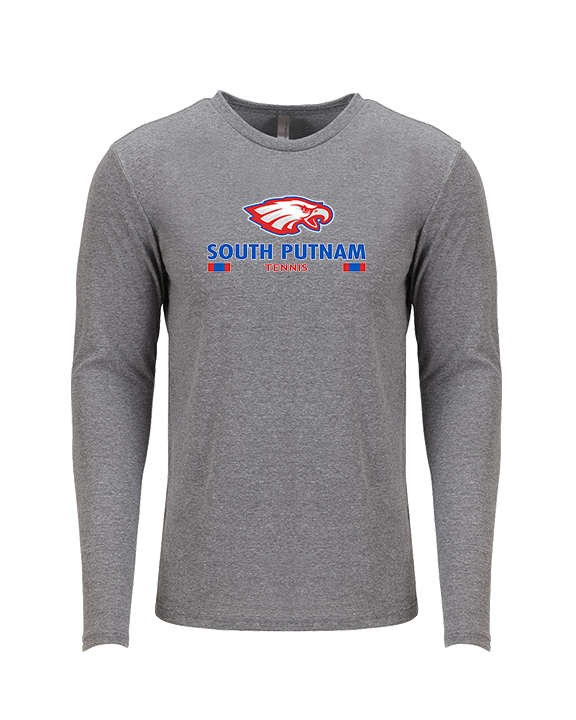South Putnam HS Tennis Stacked - Tri-Blend Long Sleeve