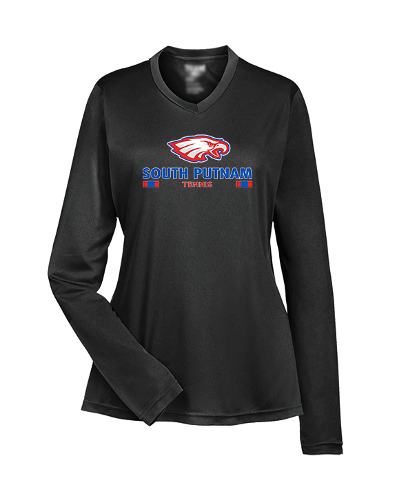 South Putnam HS Tennis Stacked - Womens Performance Longsleeve