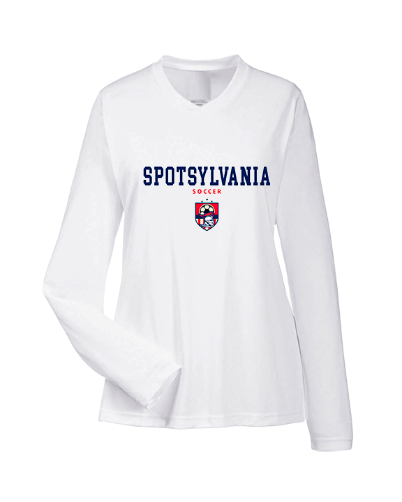 Spotsylvania HS Girls Soccer Block - Womens Performance Longsleeve