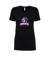 Spotsylvania HS Girls Soccer Knights Logo 01 - Womens V-Neck