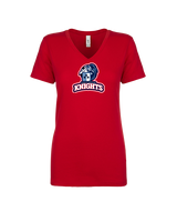 Spotsylvania HS Girls Soccer Knights Logo 01 - Womens V-Neck