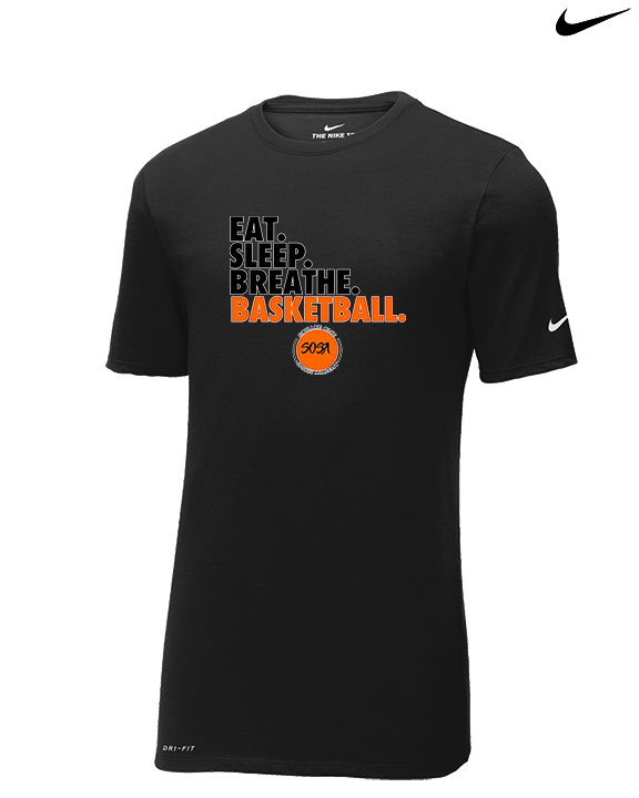 Square One Sports Academy Basketball Eat Sleep - Mens Nike Cotton Poly Tee