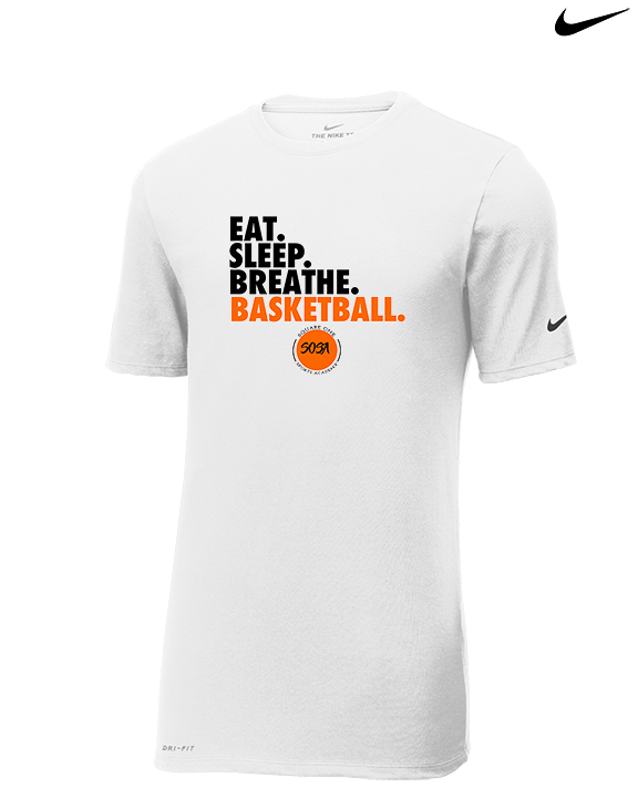 Square One Sports Academy Basketball Eat Sleep - Mens Nike Cotton Poly Tee
