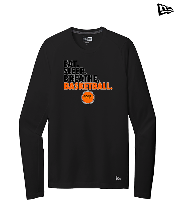 Square One Sports Academy Basketball Eat Sleep - New Era Performance Long Sleeve