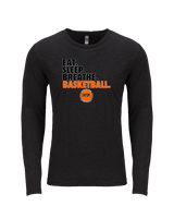 Square One Sports Academy Basketball Eat Sleep - Tri-Blend Long Sleeve