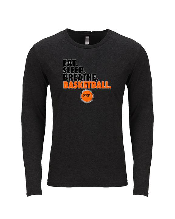 Square One Sports Academy Basketball Eat Sleep - Tri-Blend Long Sleeve