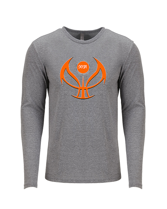 Square One Sports Academy Basketball Full Ball - Tri-Blend Long Sleeve