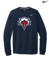 St. Lucie West Centennial HS Flag Football Eagle Head - Mens Nike Crewneck