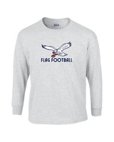 St. Lucie West Centennial HS Flag Football Full Logo - Cotton Longsleeve