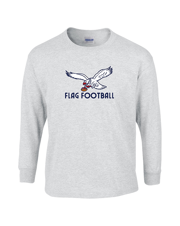 St. Lucie West Centennial HS Flag Football Full Logo - Cotton Longsleeve