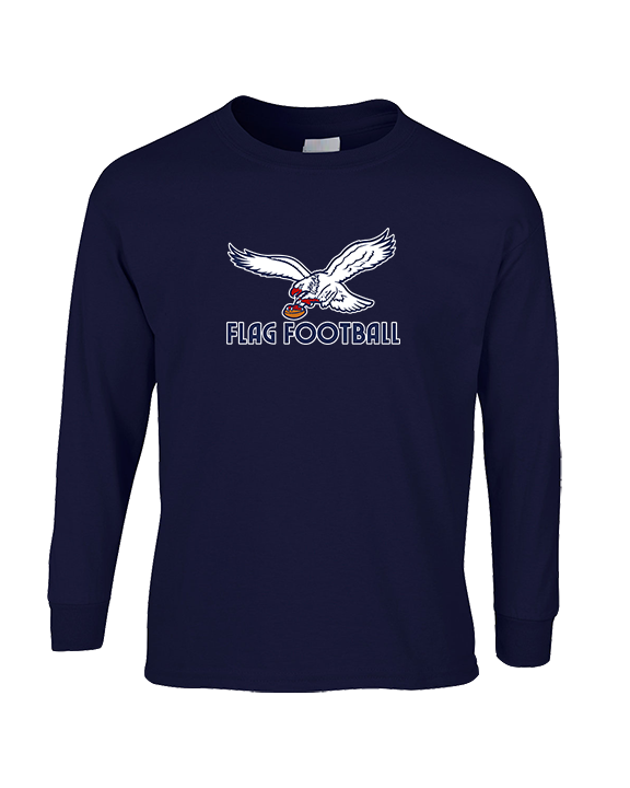 St. Lucie West Centennial HS Flag Football Full Logo - Cotton Longsleeve
