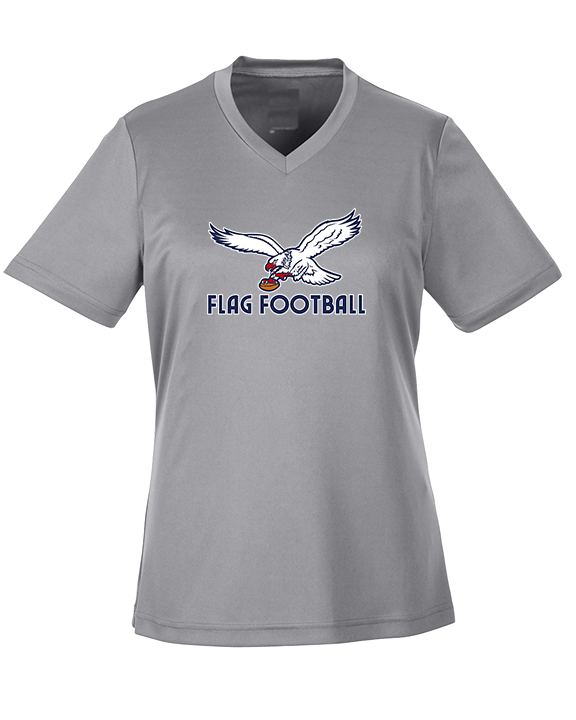 St. Lucie West Centennial HS Flag Football Full Logo - Womens Performance Shirt