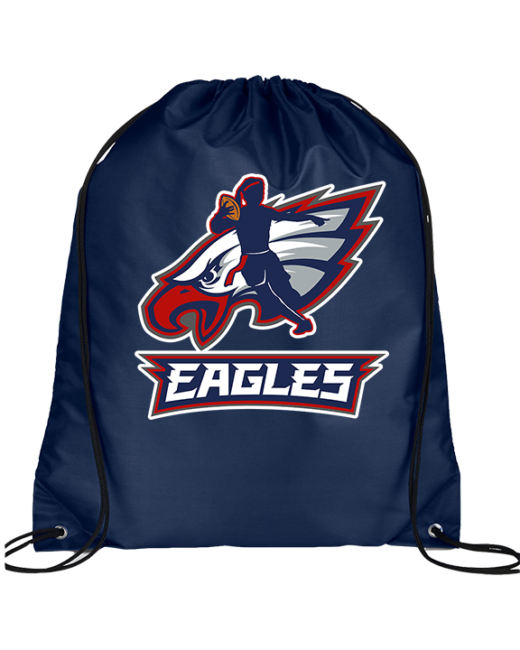 St. Lucie West Centennial HS Flag Football Full Logo 02 - Drawstring Bag