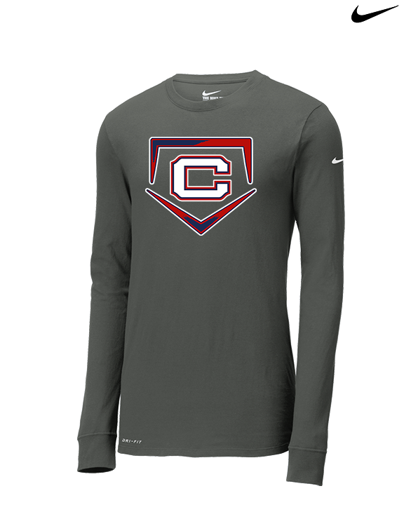St. Lucie West Centennial HS Baseball Plate - Mens Nike Longsleeve