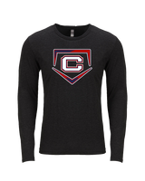 St. Lucie West Centennial HS Baseball Plate - Tri-Blend Long Sleeve