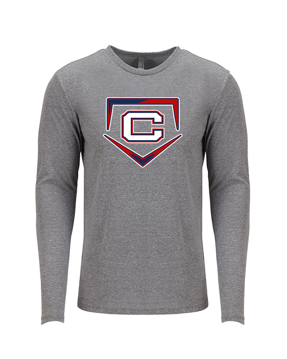 St. Lucie West Centennial HS Baseball Plate - Tri-Blend Long Sleeve