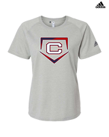 St. Lucie West Centennial HS Baseball Plate - Womens Adidas Performance Shirt