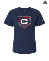 St. Lucie West Centennial HS Baseball Plate - Womens Adidas Performance Shirt