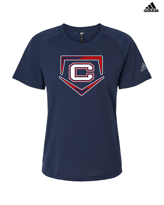 St. Lucie West Centennial HS Baseball Plate - Womens Adidas Performance Shirt
