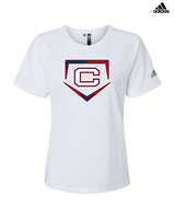 St. Lucie West Centennial HS Baseball Plate - Womens Adidas Performance Shirt