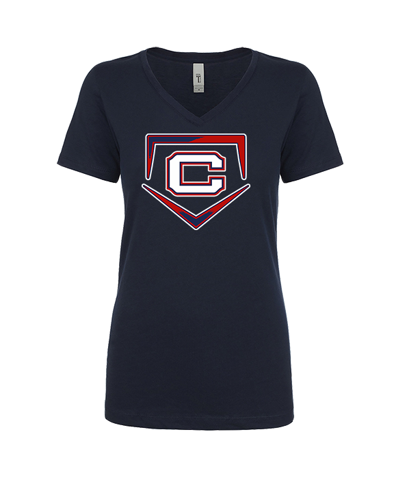 St. Lucie West Centennial HS Baseball Plate - Womens Vneck