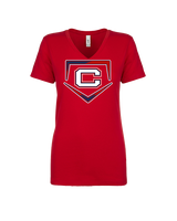 St. Lucie West Centennial HS Baseball Plate - Womens Vneck