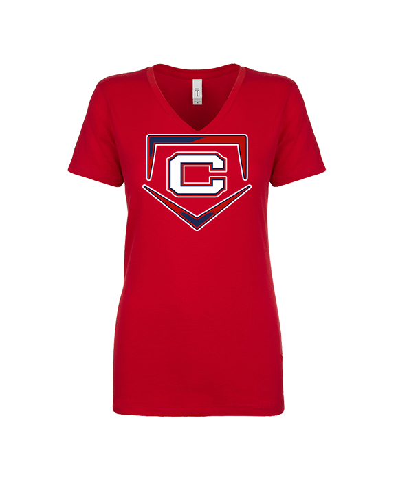 St. Lucie West Centennial HS Baseball Plate - Womens Vneck