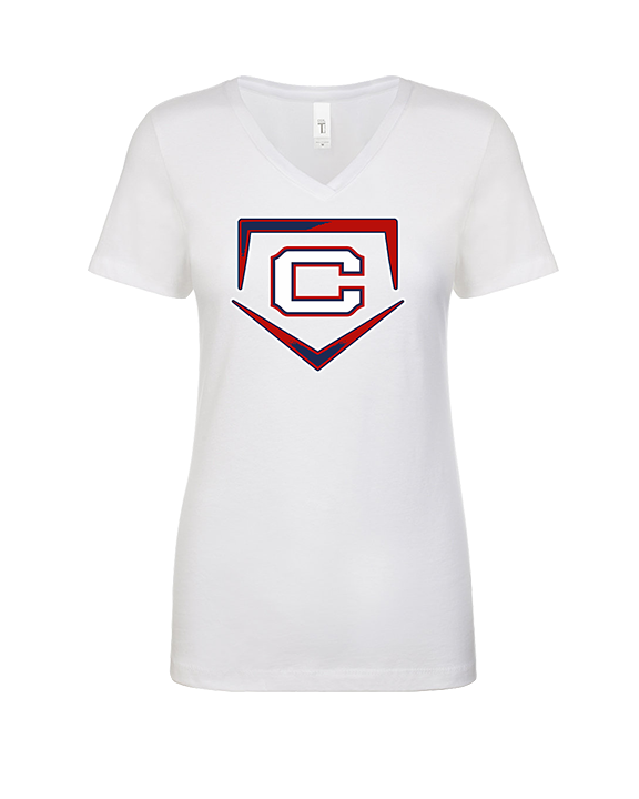 St. Lucie West Centennial HS Baseball Plate - Womens Vneck
