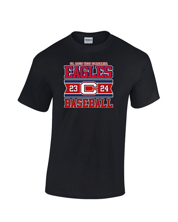 St. Lucie West Centennial HS Baseball Stamp - Cotton T-Shirt