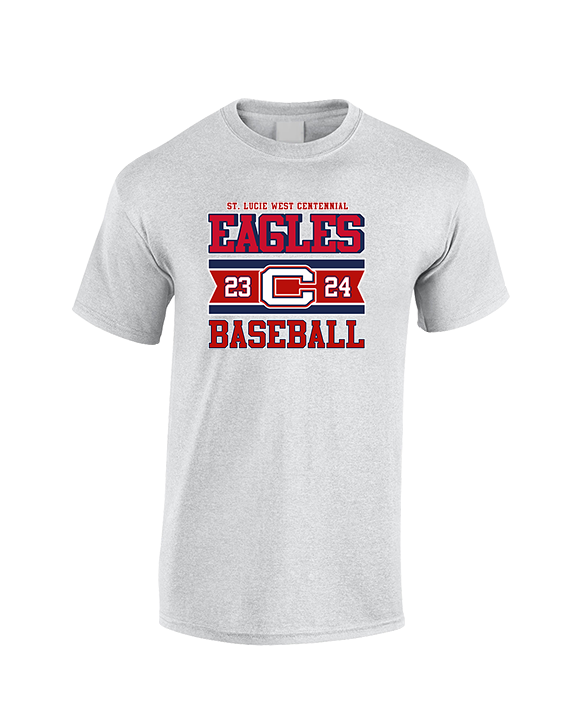 St. Lucie West Centennial HS Baseball Stamp - Cotton T-Shirt
