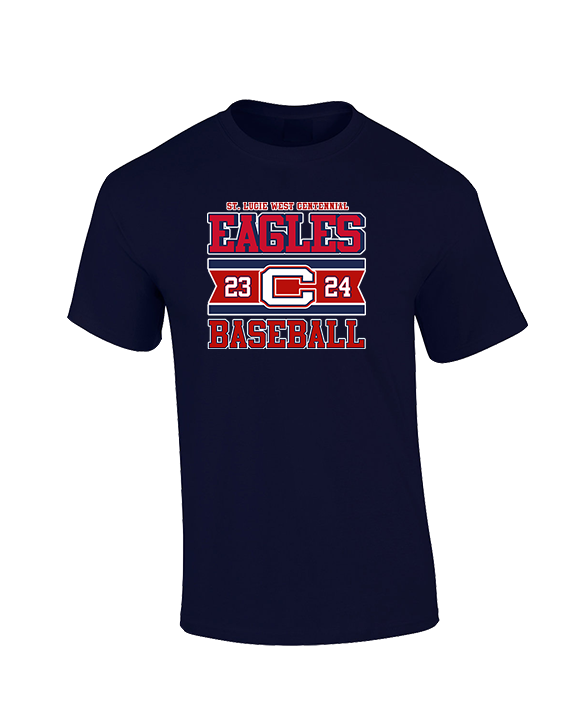 St. Lucie West Centennial HS Baseball Stamp - Cotton T-Shirt
