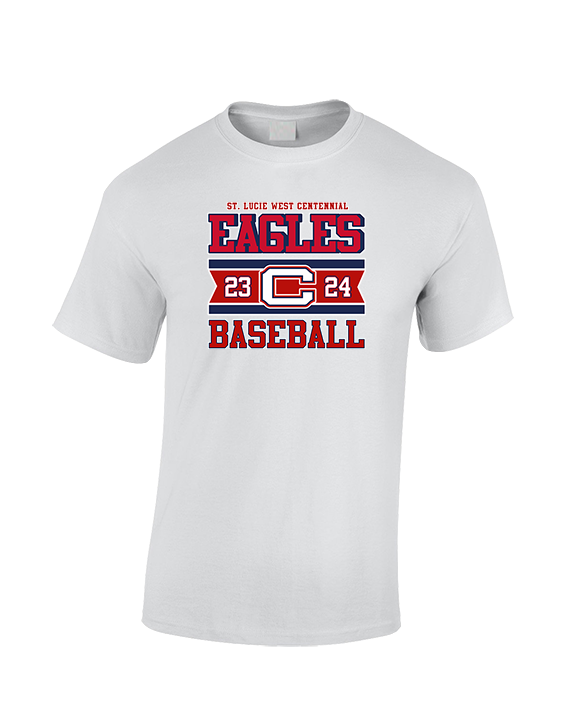 St. Lucie West Centennial HS Baseball Stamp - Cotton T-Shirt