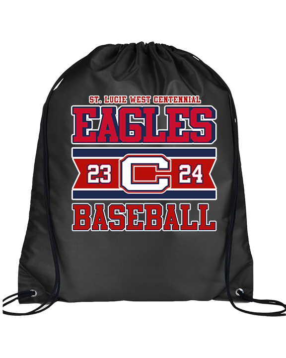 St. Lucie West Centennial HS Baseball Stamp - Drawstring Bag