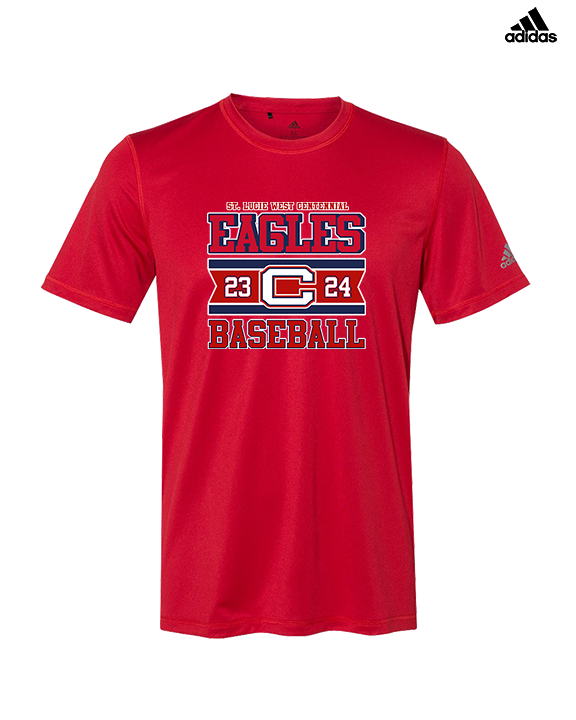 St. Lucie West Centennial HS Baseball Stamp - Mens Adidas Performance Shirt