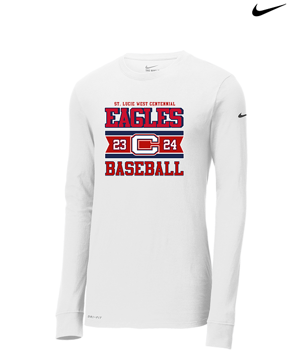 St. Lucie West Centennial HS Baseball Stamp - Mens Nike Longsleeve