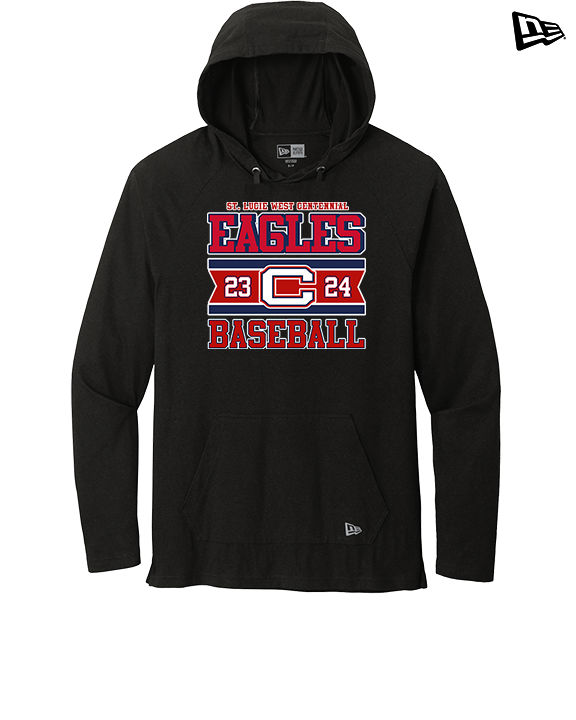 St. Lucie West Centennial HS Baseball Stamp - New Era Tri-Blend Hoodie