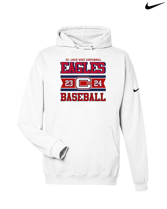 St. Lucie West Centennial HS Baseball Stamp - Nike Club Fleece Hoodie